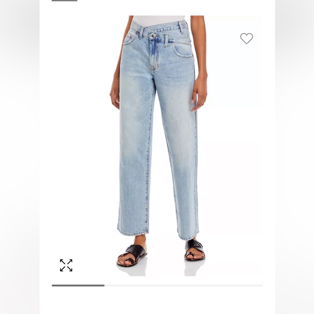 Pistola Bobbie High Rise Asymmetric Straight Jeans in Nelson